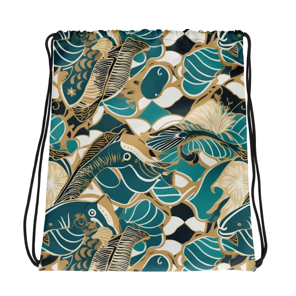 Aquatic Rhapsody on Drawstring Bag — Photo