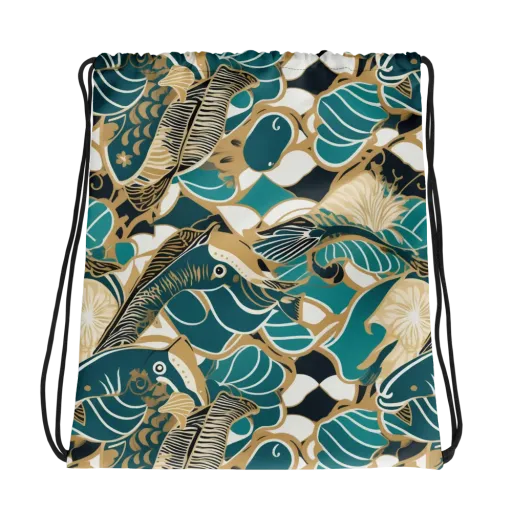 Aquatic Rhapsody on a Drawstring Bag