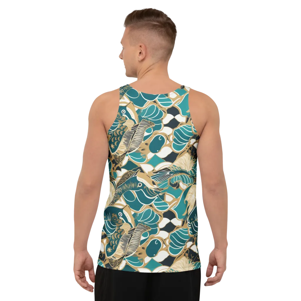 Aquatic Rhapsody on Men's Tank Top — Back