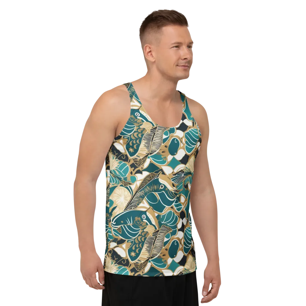 Aquatic Rhapsody on Men's Tank Top — Right Front