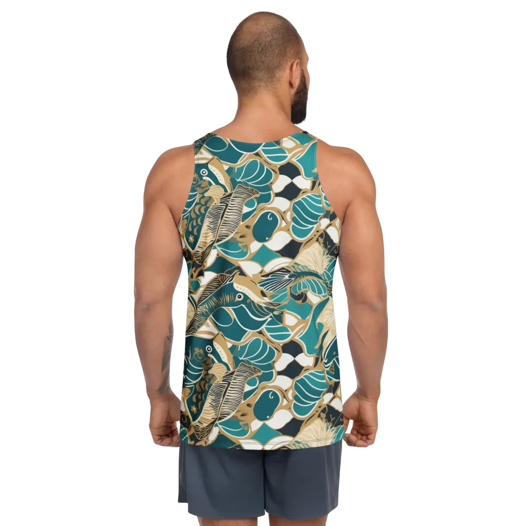 Aquatic Rhapsody on Men's Tank Top — Back