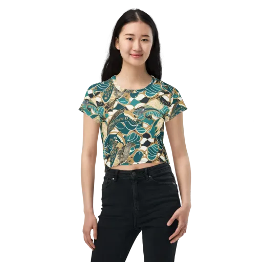 Aquatic Rhapsody on a Crop Tee