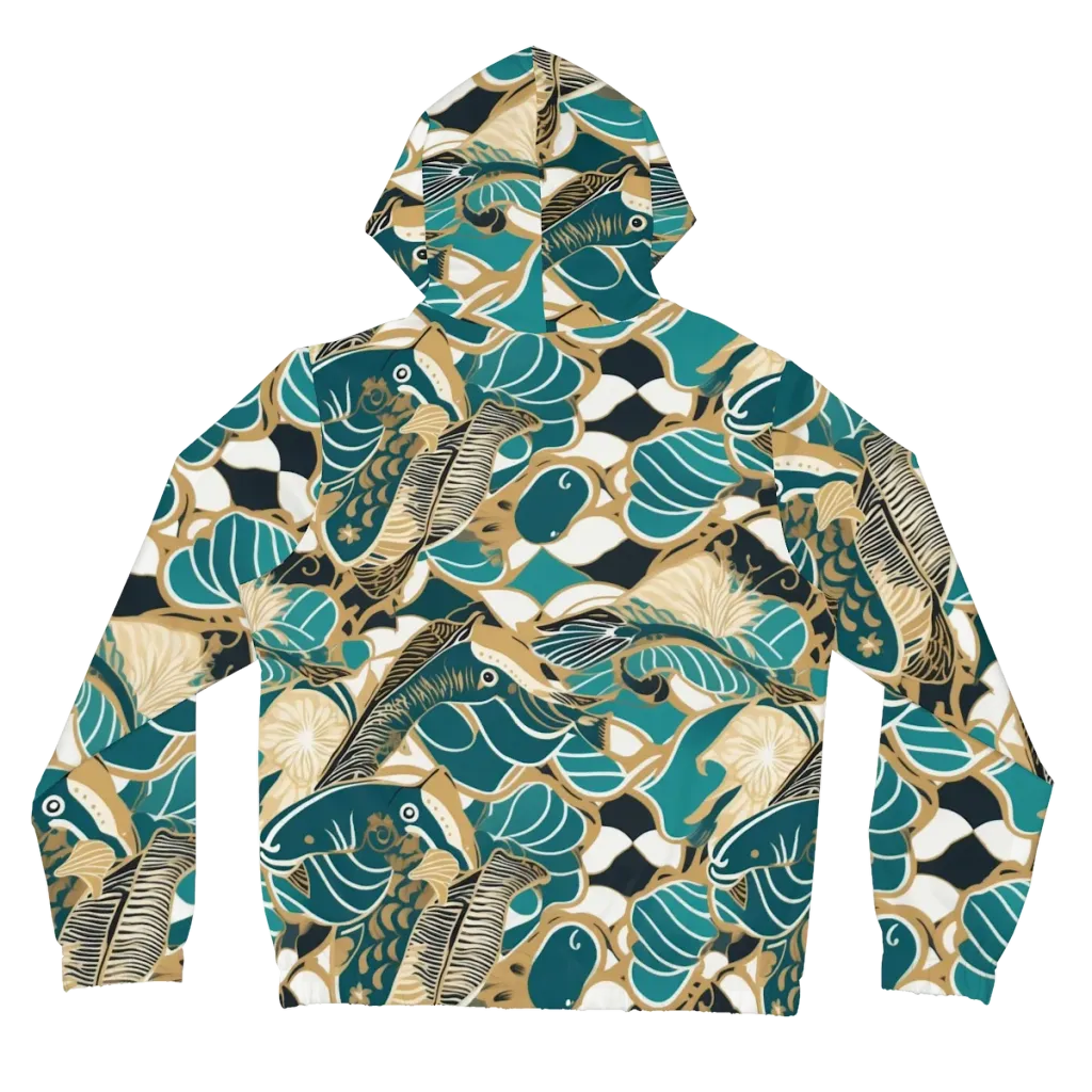 Aquatic Rhapsody on Women's Full-Zip Hoodie — Back