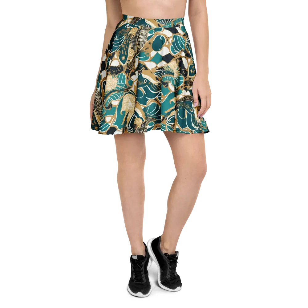 Aquatic Rhapsody on Skater Skirt — Front