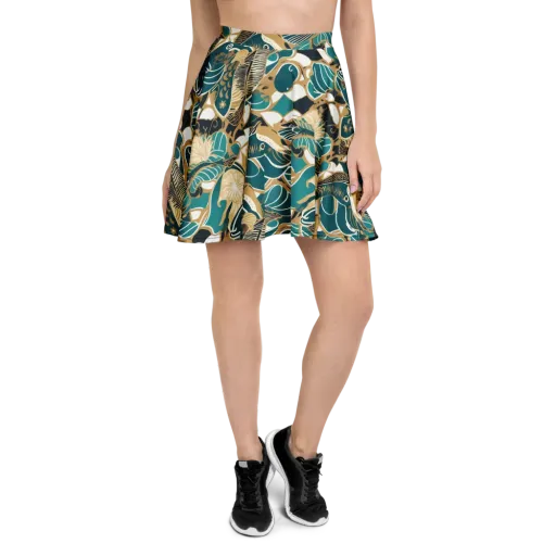 Aquatic Rhapsody on a Skater Skirt