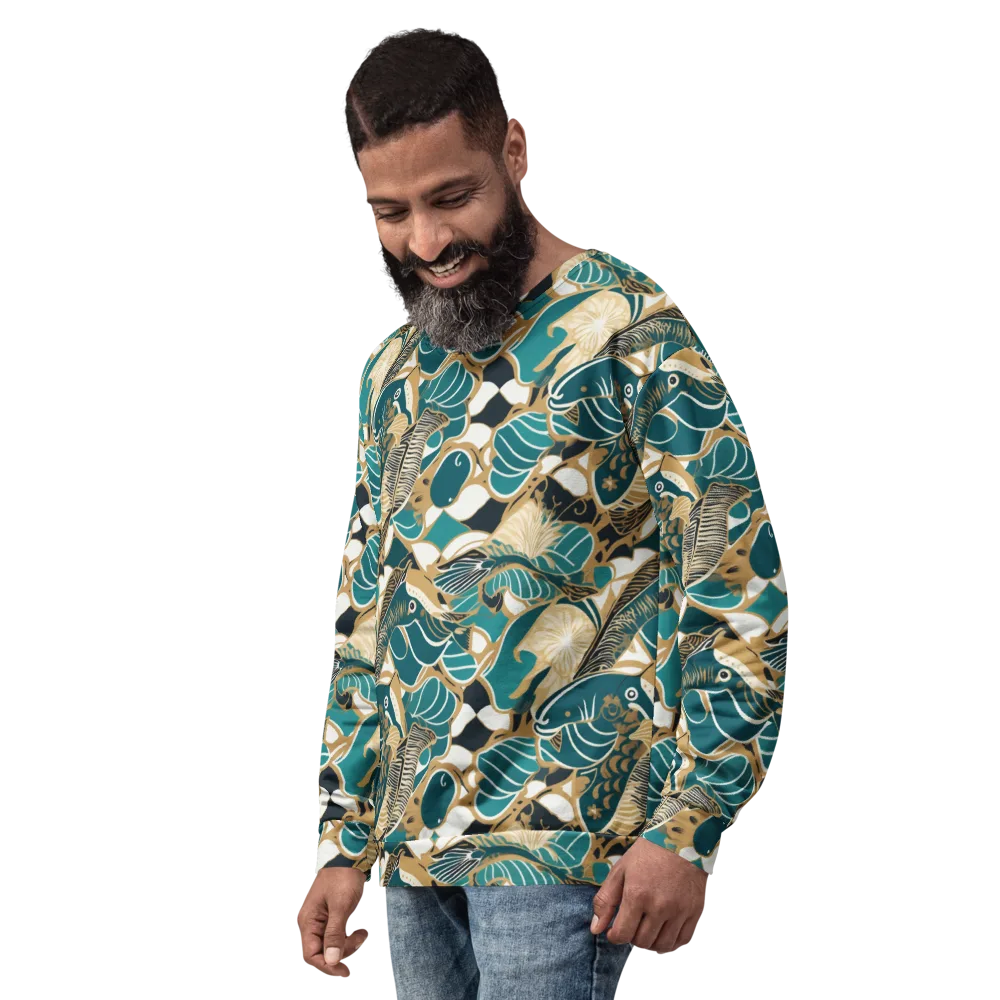 Aquatic Rhapsody on Sweatshirt — Left Front