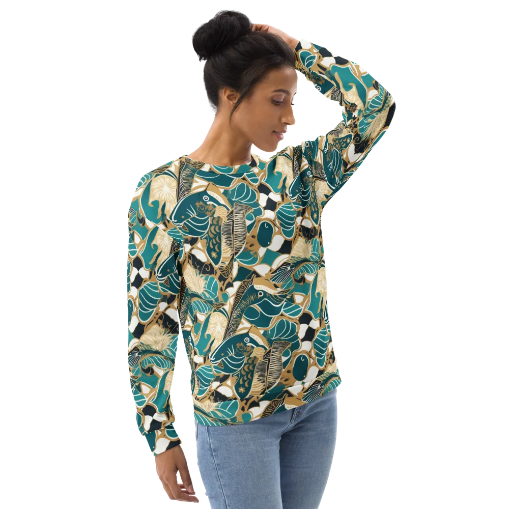 Aquatic Rhapsody on Sweatshirt — Right Front