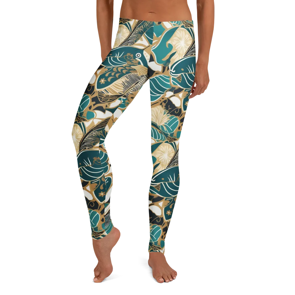 Aquatic Rhapsody on Leggings — Front