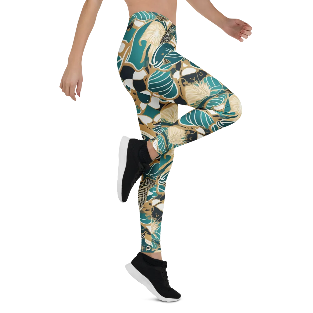 Aquatic Rhapsody on Leggings — Right