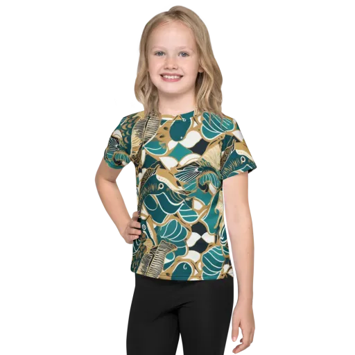 Aquatic Rhapsody on a Kids Crew Neck T-Shirt