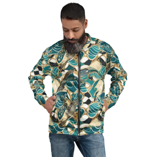 Aquatic Rhapsody on a Bomber Jacket
