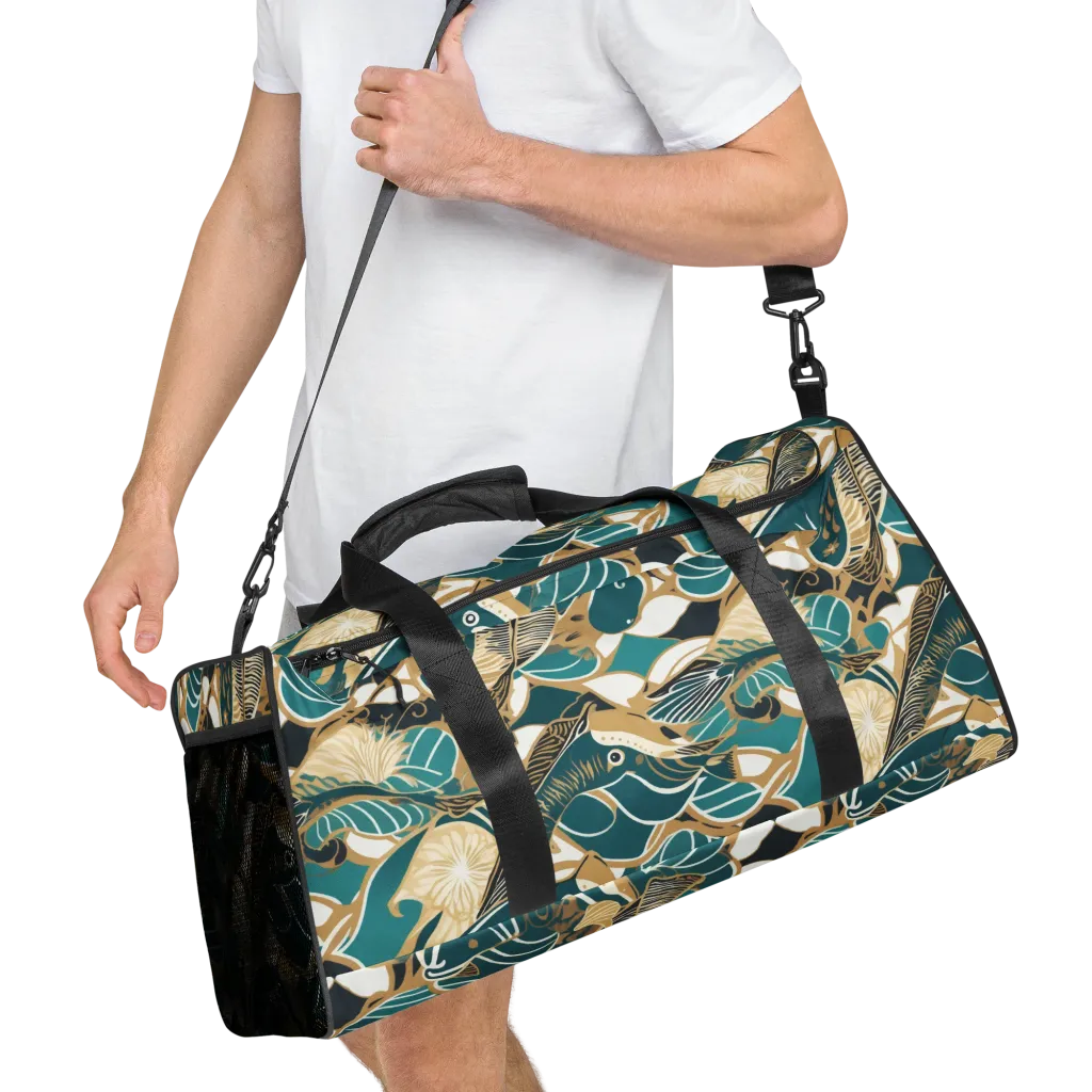Aquatic Rhapsody on Duffle Bag — Right Front