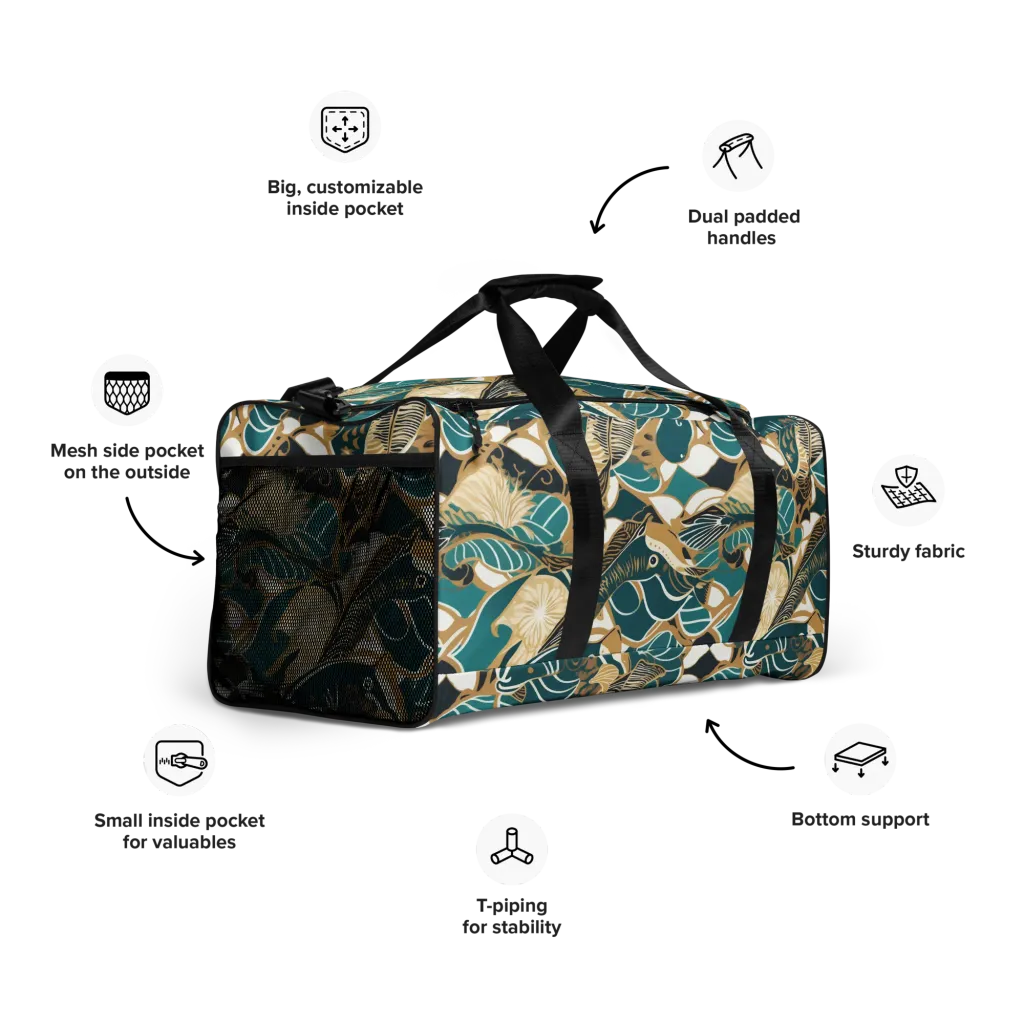 Aquatic Rhapsody on Duffle Bag — Right Front