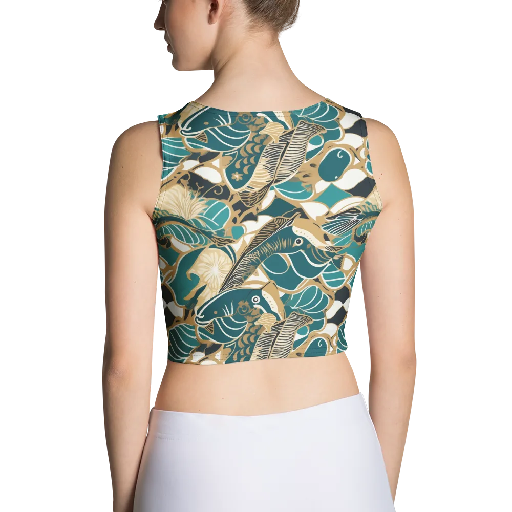 Aquatic Rhapsody on Crop Top — Back