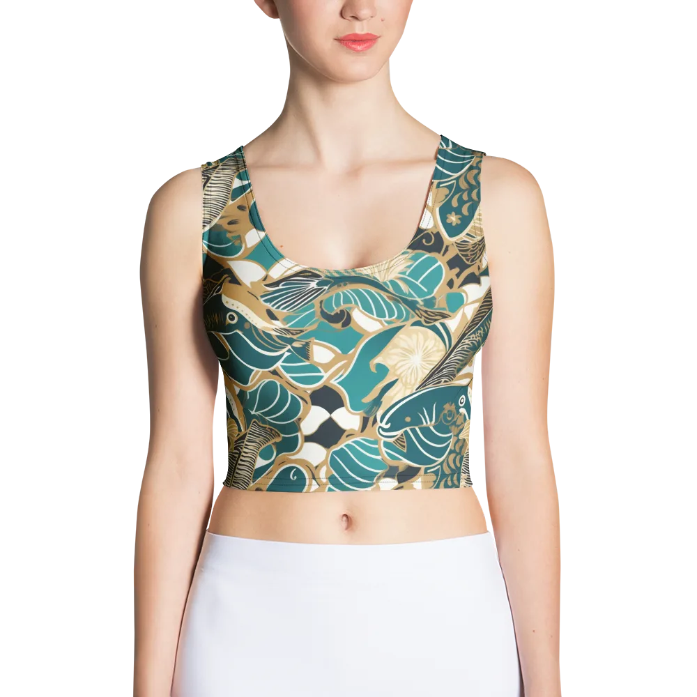 Aquatic Rhapsody on Crop Top — Front