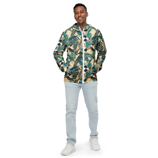 Aquatic Rhapsody on a Men's Windbreaker