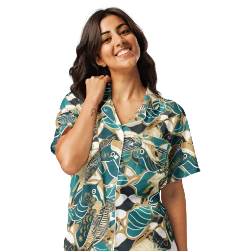 Aquatic Rhapsody on a Women's Short Sleeve Pajama Top