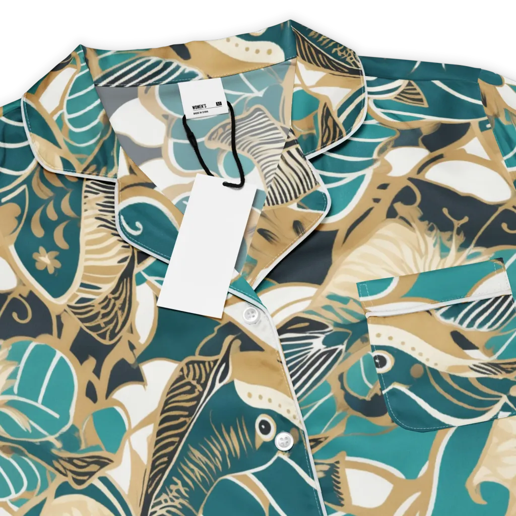 Aquatic Rhapsody on Women's Short Sleeve Pajama Top — Product details