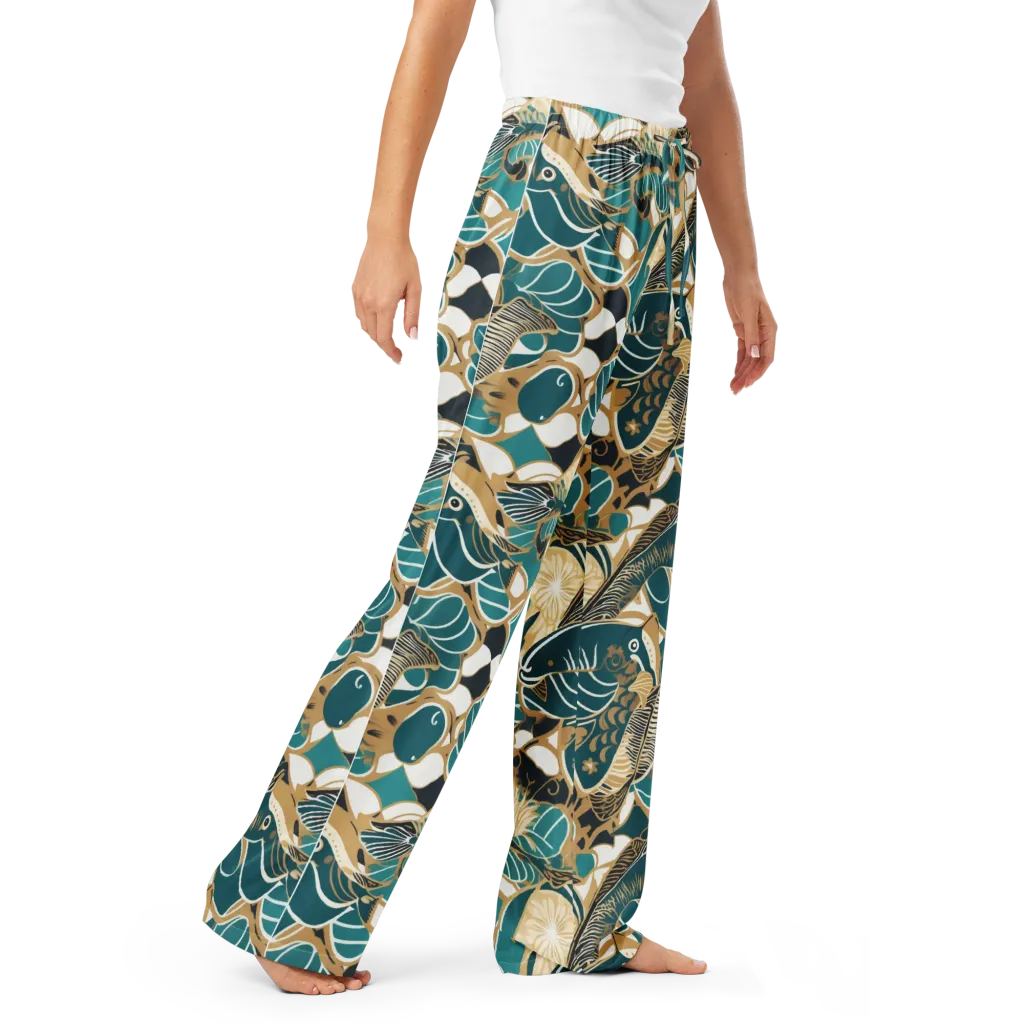 Aquatic Rhapsody on Women's Pajama Pants — Right Front