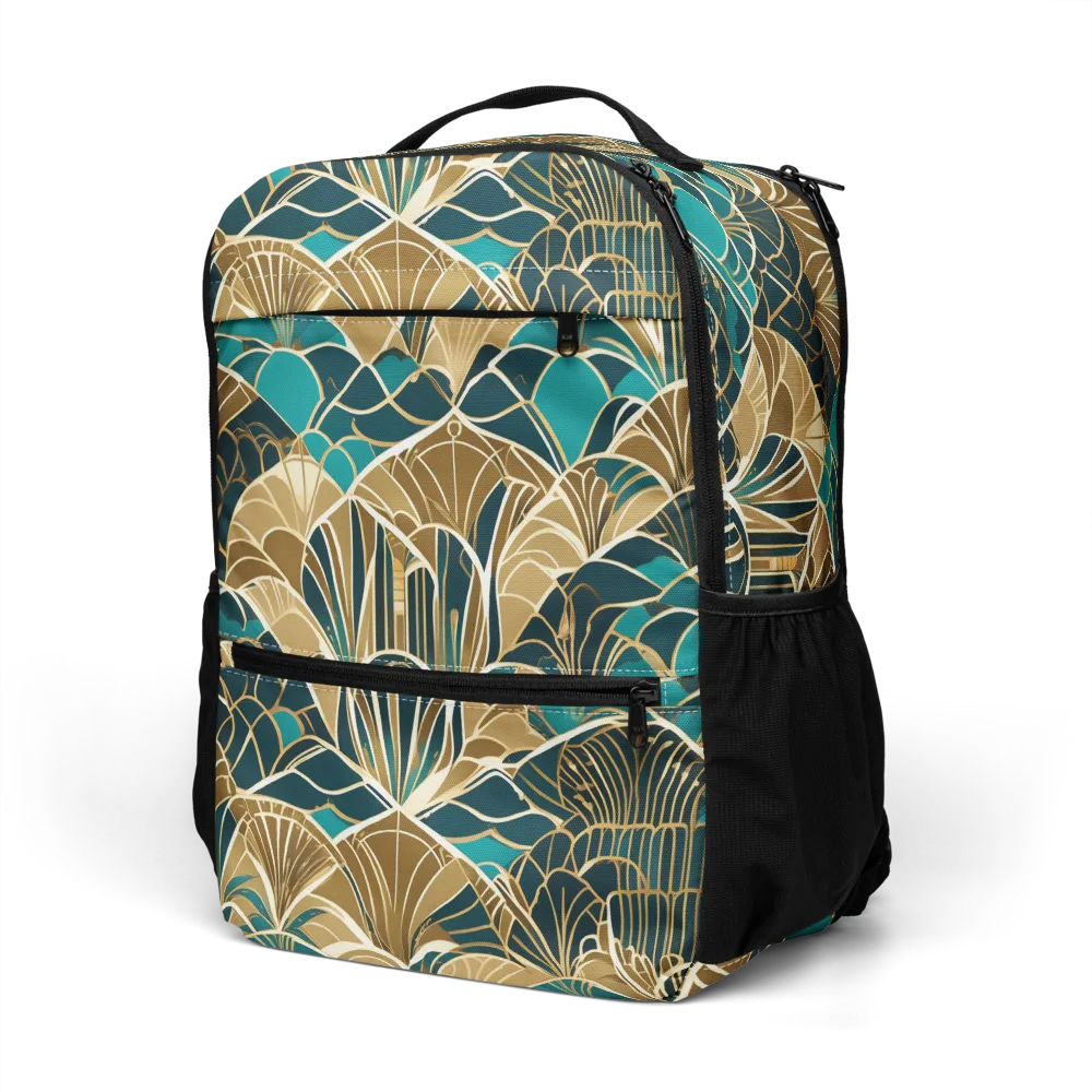 Gilded Fan Garden on Utility Backpack — Left Front