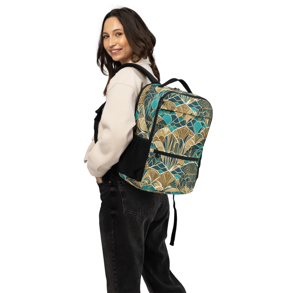 Gilded Fan Garden on Utility Backpack — Back