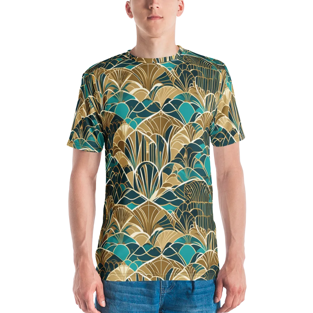 Gilded Fan Garden on Men's Crew Neck T-Shirt — Front
