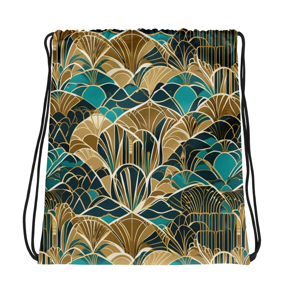 Gilded Fan Garden on Drawstring Bag — Photo