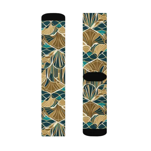 Gilded Fan Garden on a Socks