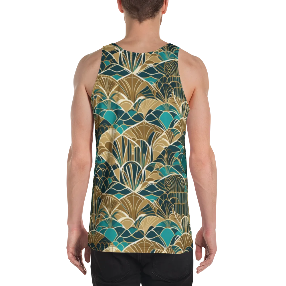 Gilded Fan Garden on Men's Tank Top — Back