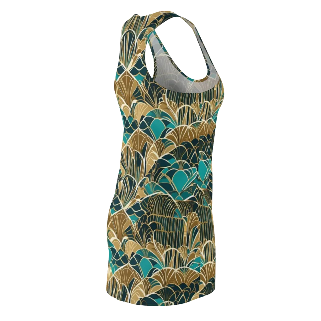 Gilded Fan Garden on Racerback Dress — Back Side