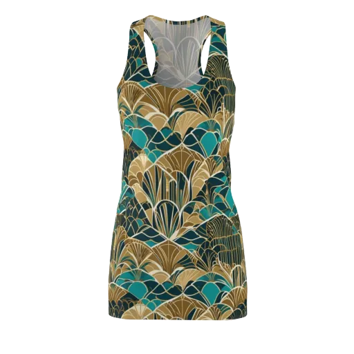 Gilded Fan Garden on a Racerback Dress