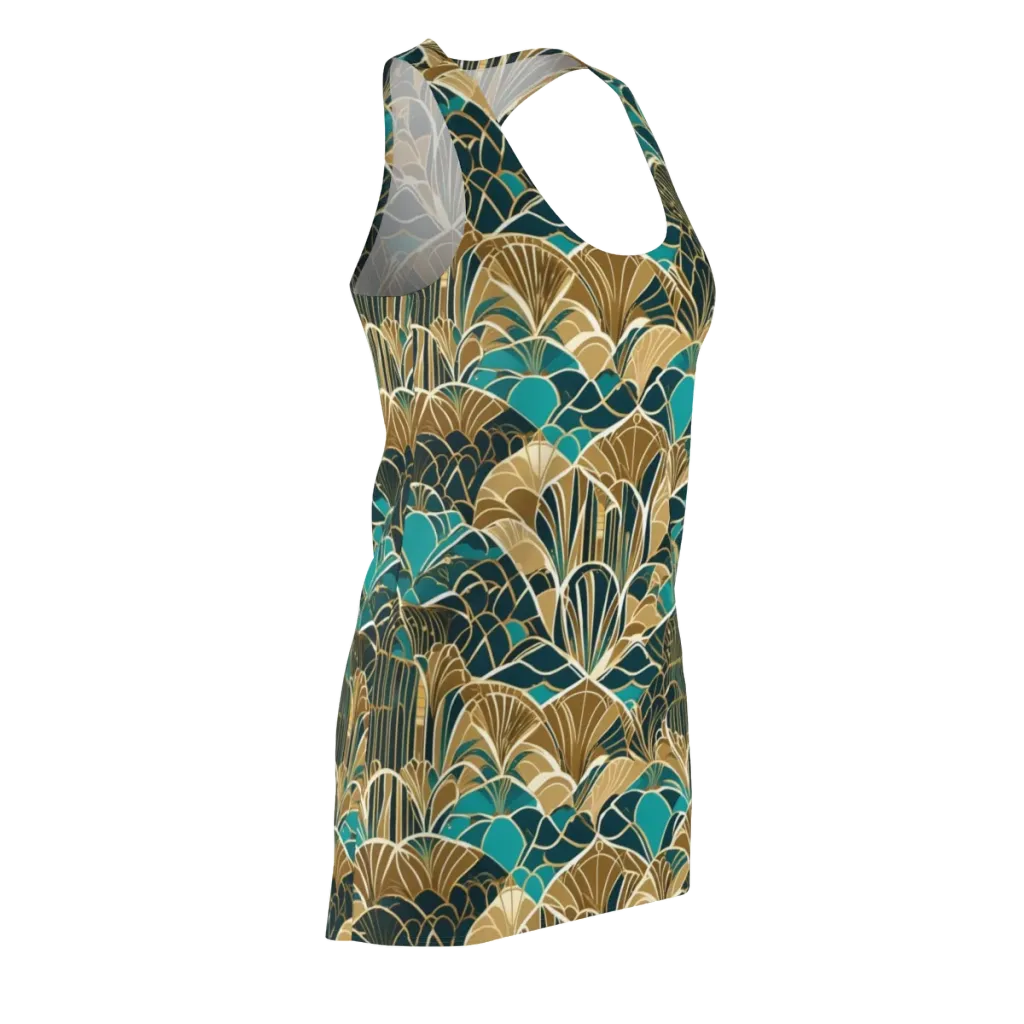 Gilded Fan Garden on Racerback Dress — Front Side