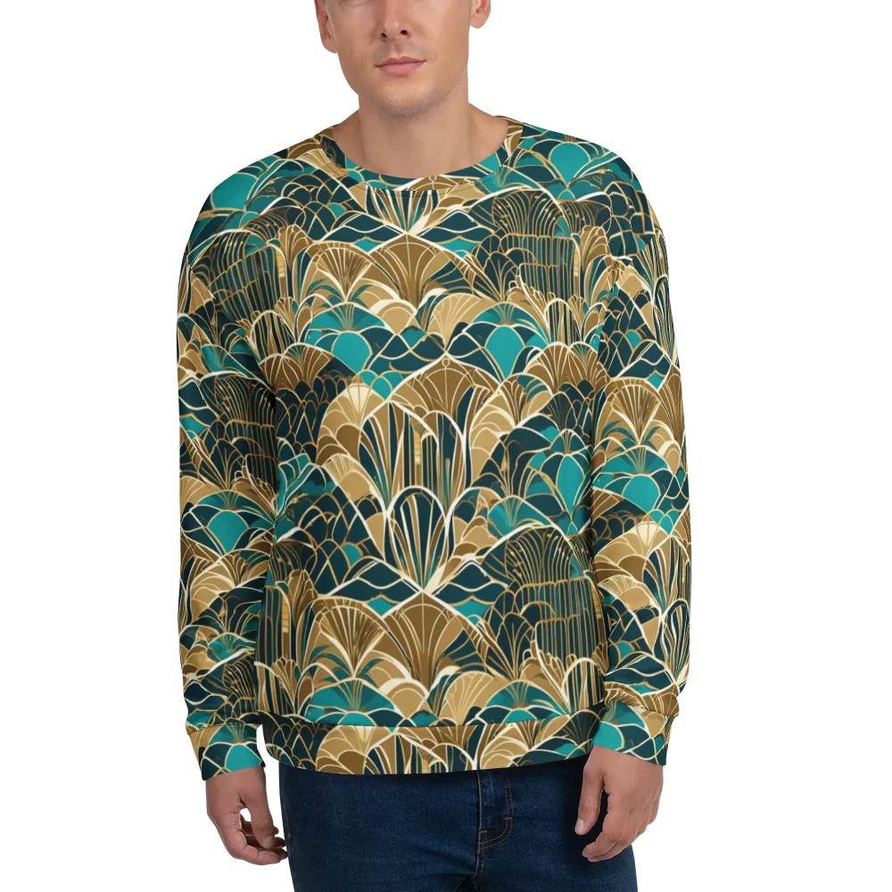 Gilded Fan Garden on Sweatshirt — Front