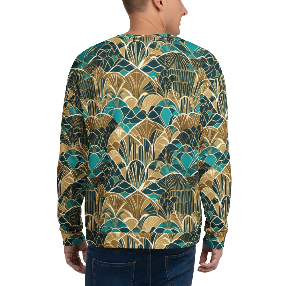 Gilded Fan Garden on Sweatshirt — Back