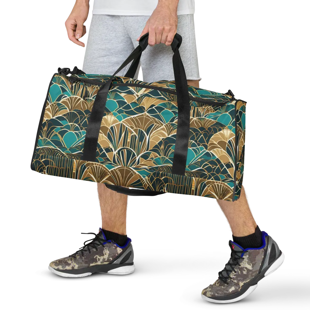 Gilded Fan Garden on Duffle Bag — Front