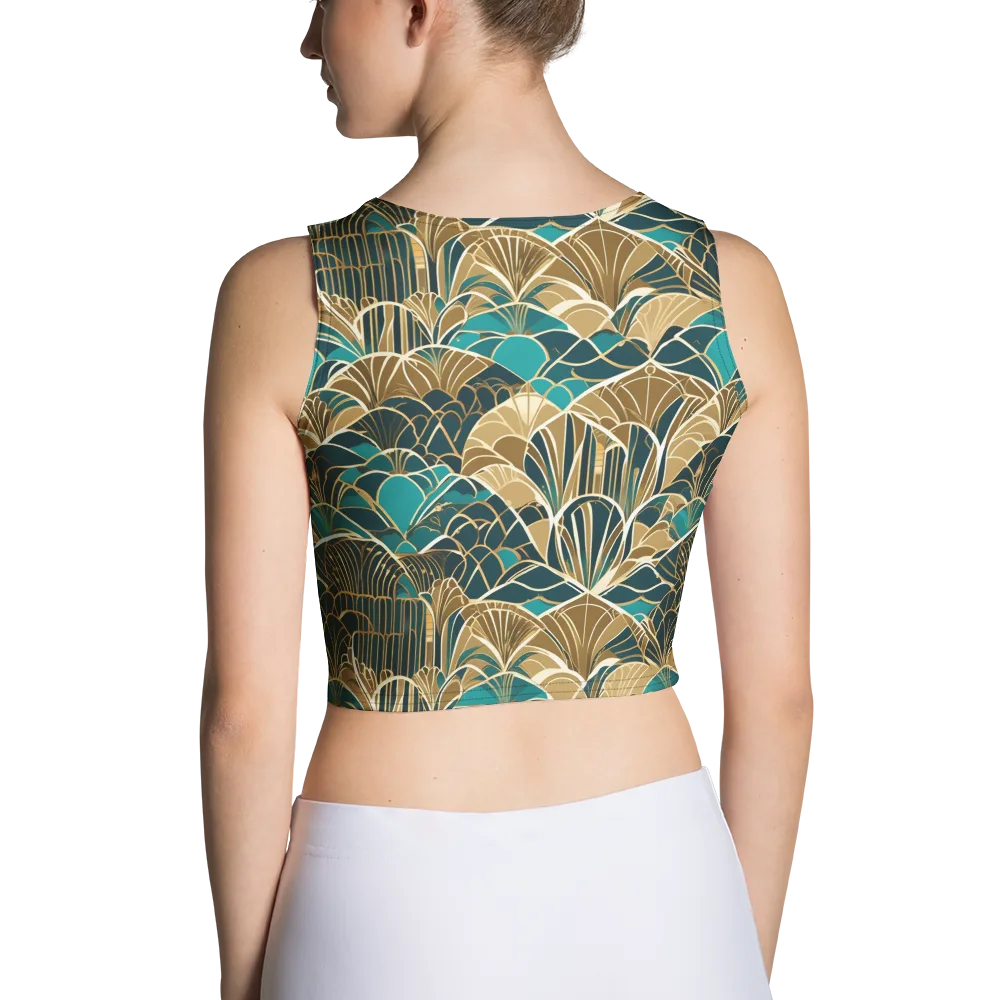 Gilded Fan Garden on Crop Top — Back