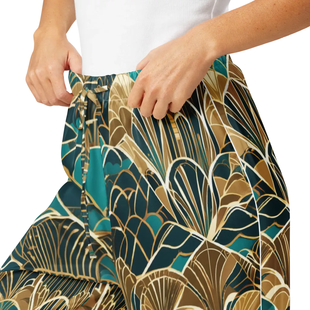 Gilded Fan Garden on Women's Pajama Pants — Product details