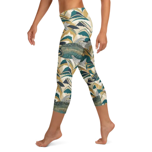 Skeletal Tide on a Capri Leggings