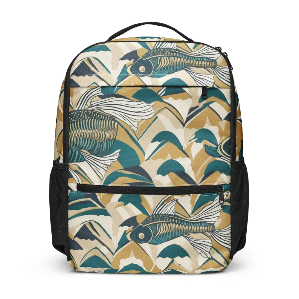 Skeletal Tide on Utility Backpack — Front