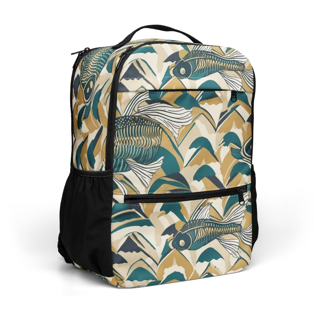 Skeletal Tide on Utility Backpack — Right Front