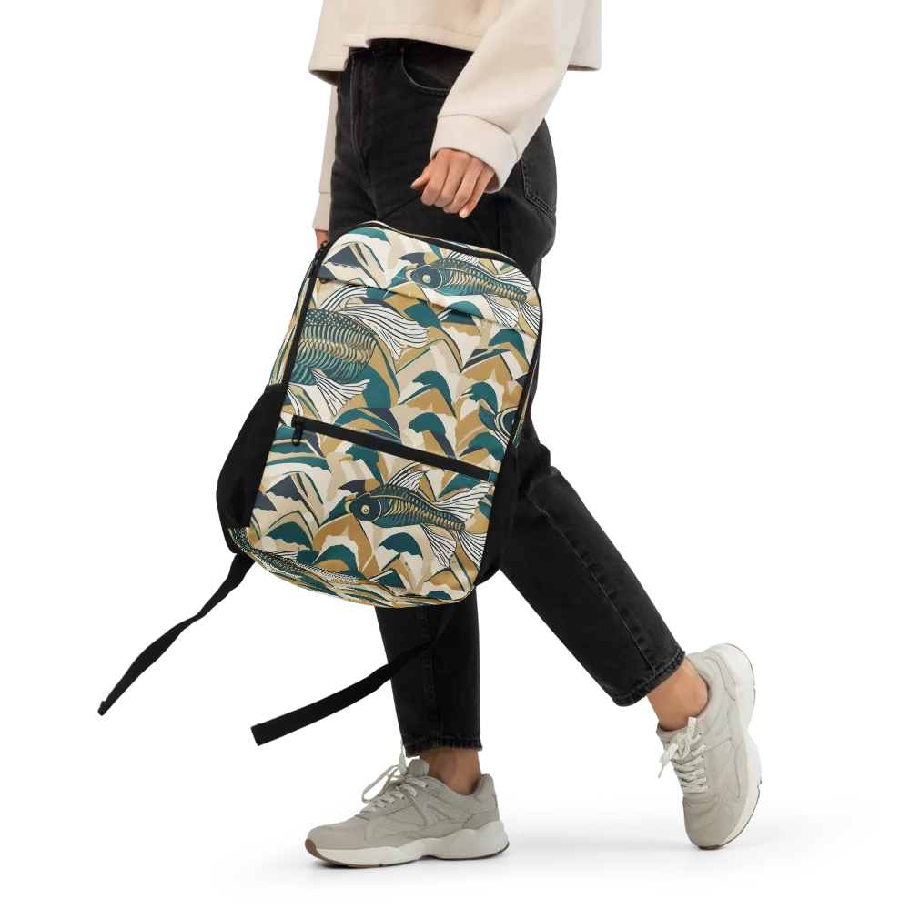 Skeletal Tide on Utility Backpack — Front