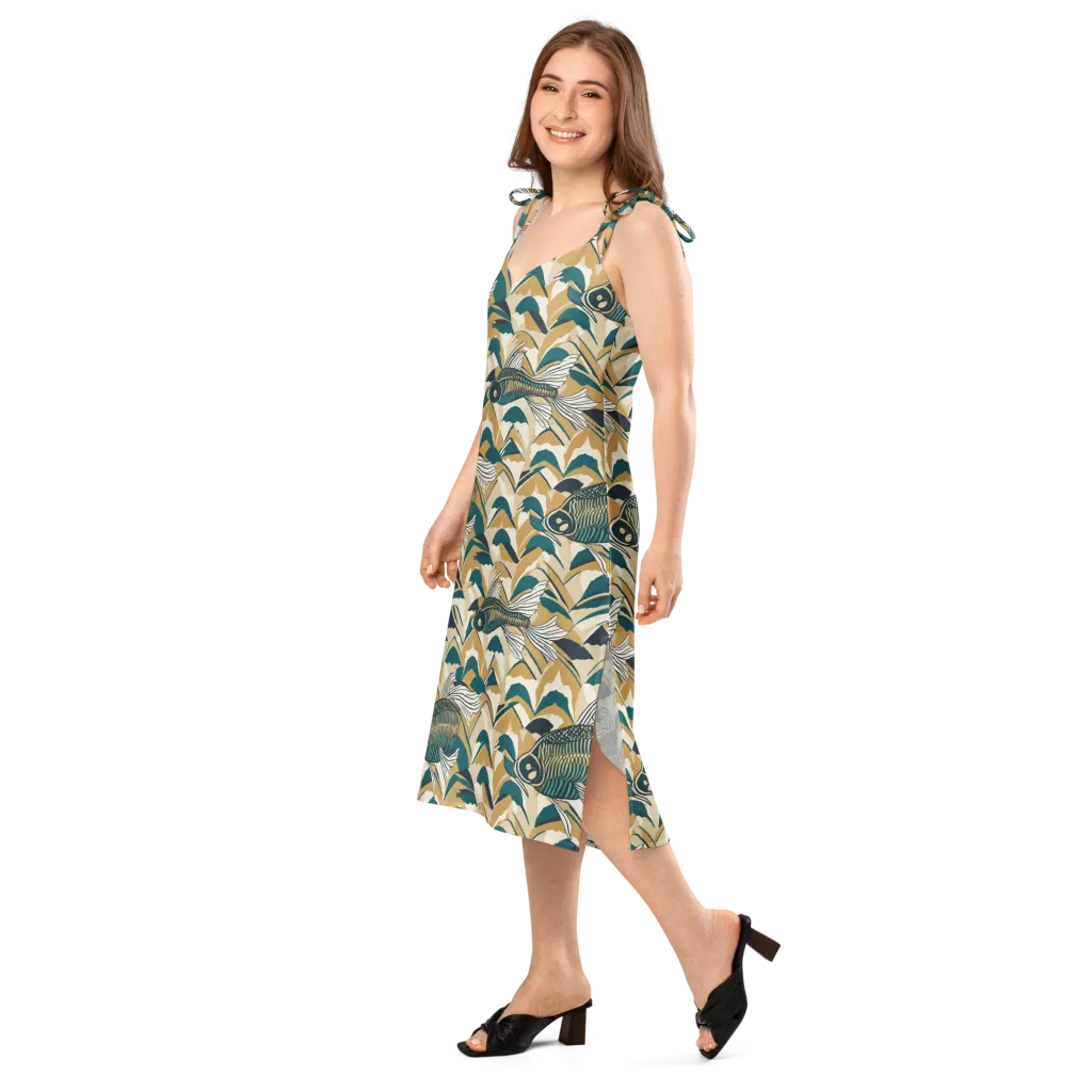 Skeletal Tide on Slip Dress — Left Front