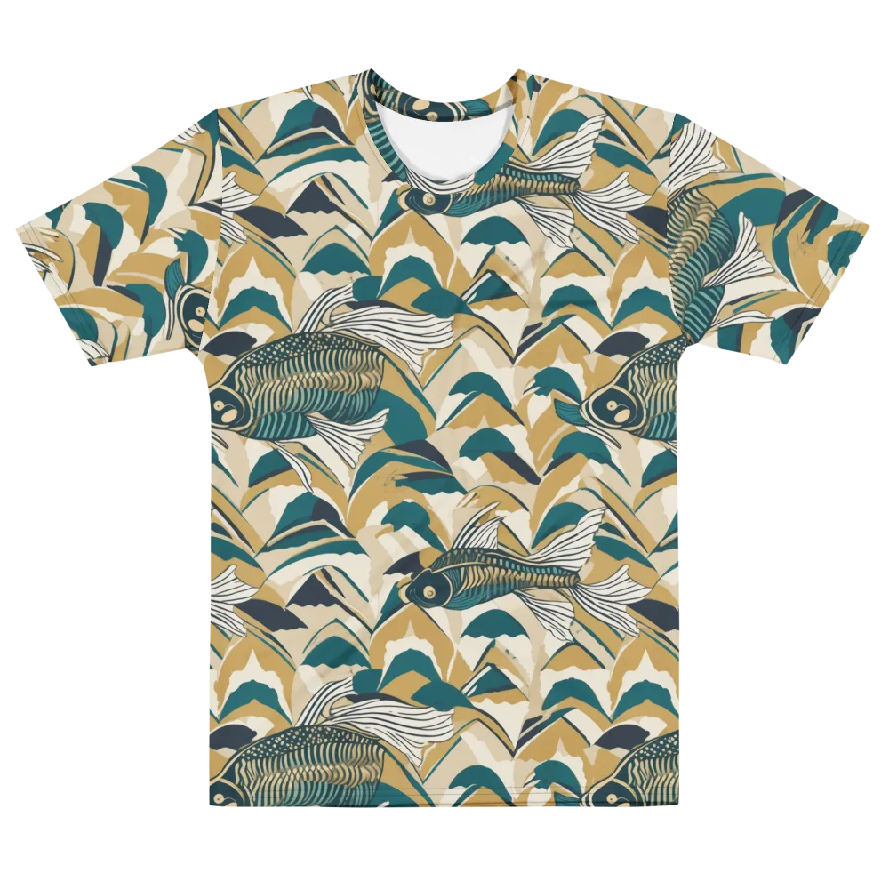 Skeletal Tide on Men's Cotton Crew Neck T-Shirt — Front