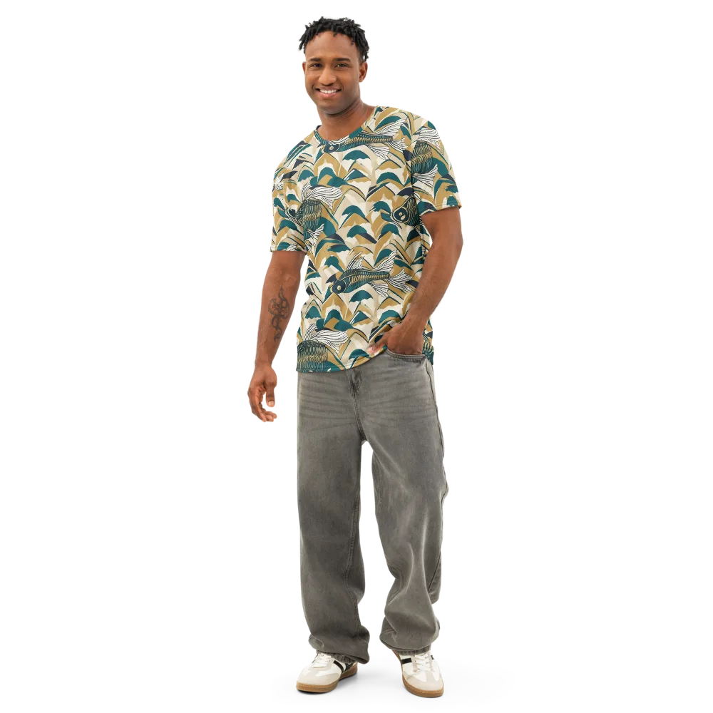Skeletal Tide on Men's Cotton Crew Neck T-Shirt — Front
