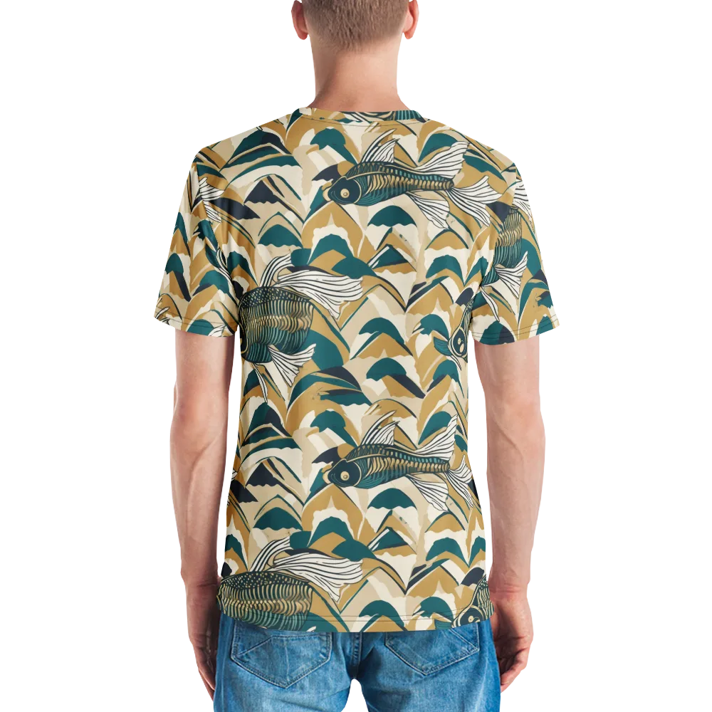 Skeletal Tide on Men's Crew Neck T-Shirt — Back