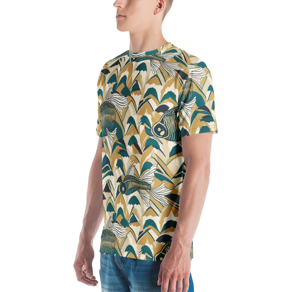 Skeletal Tide on Men's Crew Neck T-Shirt — Left