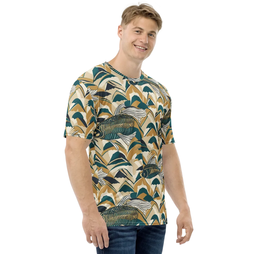 Skeletal Tide on Men's Crew Neck T-Shirt — Right
