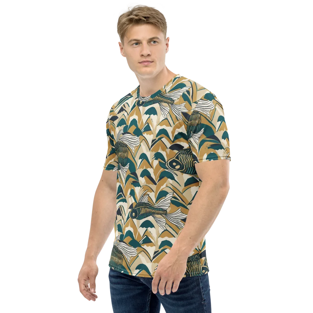 Skeletal Tide on Men's Crew Neck T-Shirt — Left