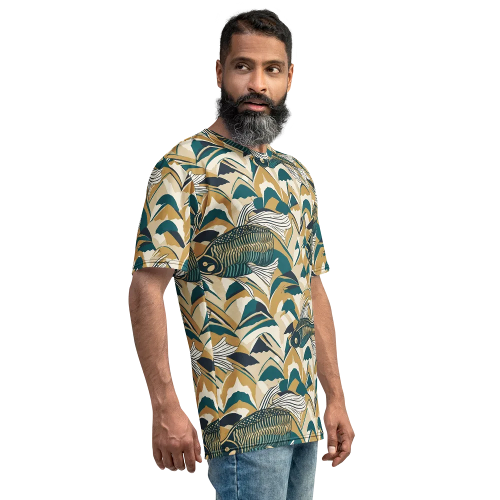 Skeletal Tide on Men's Crew Neck T-Shirt — Right