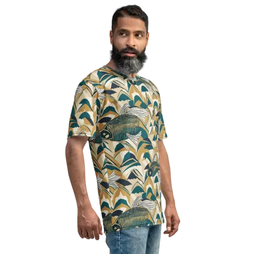Skeletal Tide on a Men's Crew Neck T-Shirt
